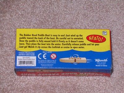 RETRO NEATO RUBBER BAND PADDLE BOAT BNIB NO BATTERIES REQUIRED AND NO 