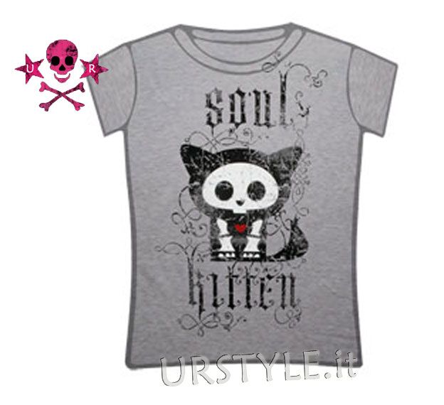 MAGLIETTA SKELANIMALS SOUL KITTEN T SHIRT