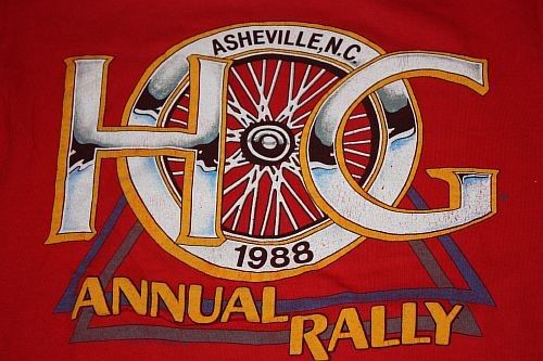 vtg 80s 1988 HOG Harley owners group shirt * BIKER  