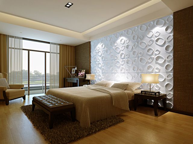 Raindrops Design 3D Glue on Wall Panel Plant Fiber Material  