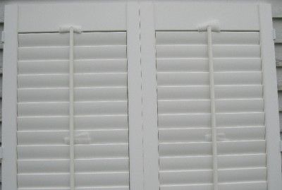 SET OF WHITE INTERIOR PLANTATION SHUTTERS 80 X 59  