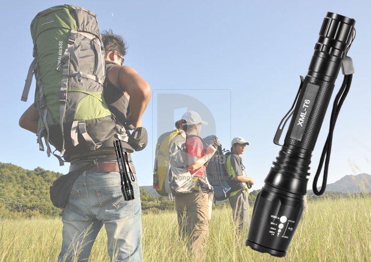 1600 LM CREE XML XM L T6 LED Zoomable Zoom Adjustable Focus Flashlight 