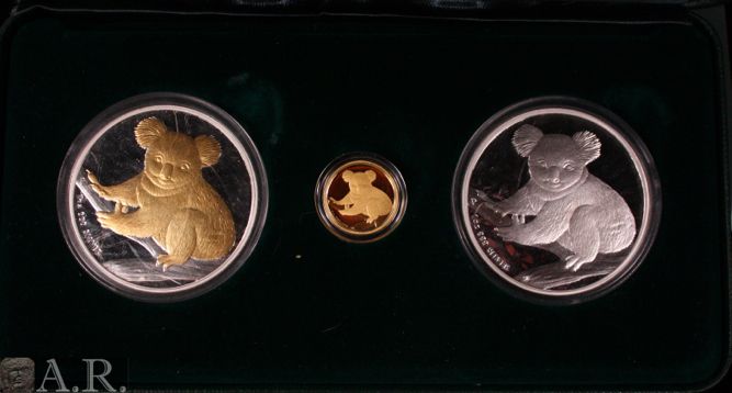 2009 AUSTRALIA Koala Gold & Silver 3 Coin Proof Set  