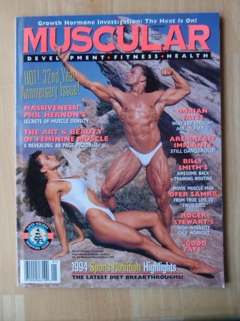 MUSCULAR DEVELOPMENT muscle mag/SHERILYN GODREAU 1 95  