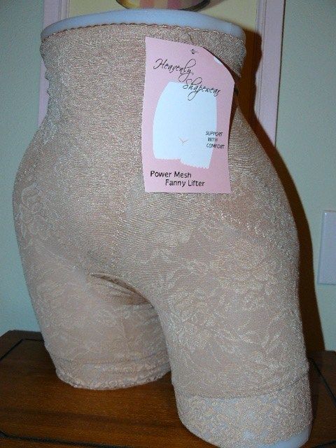 HEAVENLY SHAPEWEAR Power Mesh *FANNY LIFTER* GIRDLE L  