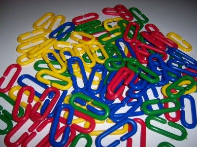 ASSORTED COLOR CHAIN PLASTIC LINKS TEACHER SCHOOL CHILD  