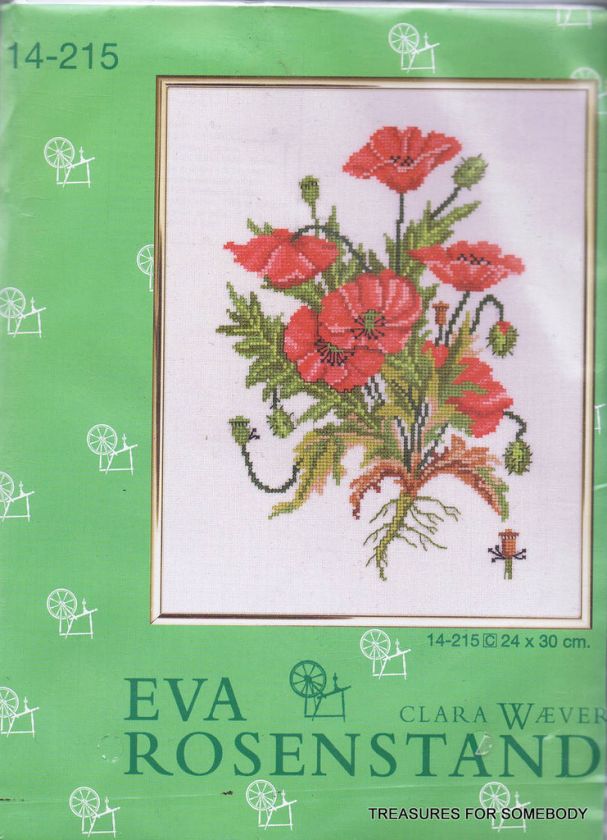 Eva Rosenstand Cross Stitch Kit Poppies  