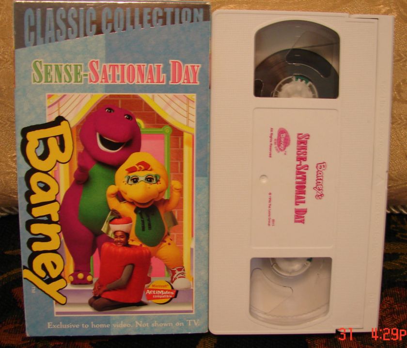 Barneys SENSE SATIONAL DAY Vhs Video Actimates Compatible Classic 