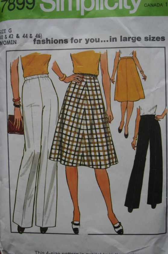 MISSES COMBINATION PANTS SHORTS SKIRTS CULOTTES PATTERN VARIETY SIZE 