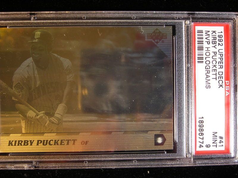 1992 UD MVP Holograms Kirby Puckett #41 PSA 9 *1931  