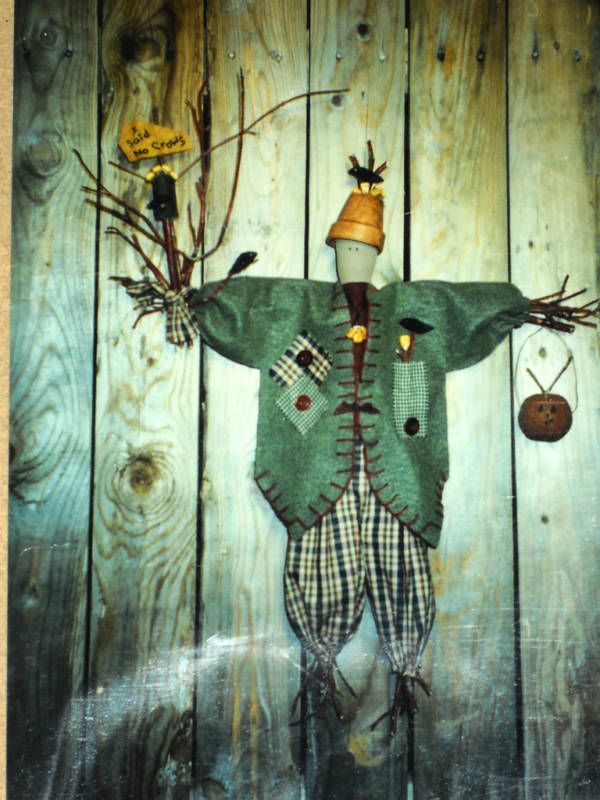 Primitive Scarecrow I Said No Crows Craft Pattern  