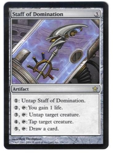 STAFF OF DOMINATION MTG MAGIC FIFTH DAWN NM  