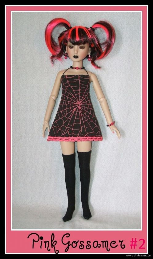   FASHION DRESS + STOCKINGS + JEWELRY 4 DELILAH NOIR DOLL BJD  