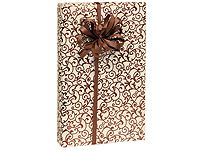 CHOCOLATE SCROLL gift wrap wrapping paper TISSUE raffia  