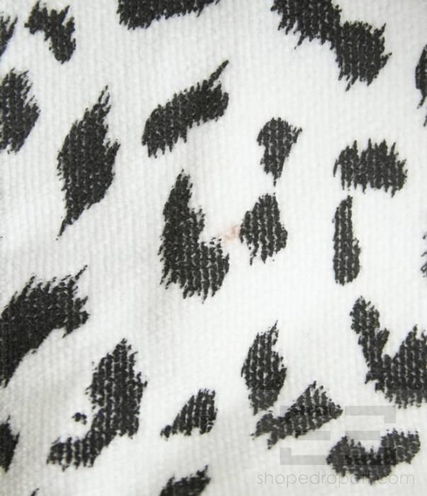  Black & White Animal Print Open Blazer Jacket 