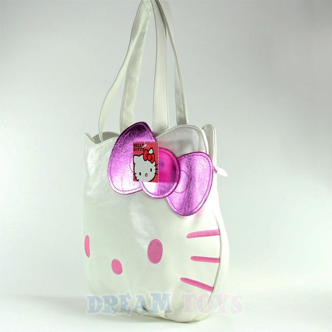 Sanrio Hello Kitty Face Purse   Hand Bag Pink Bow  