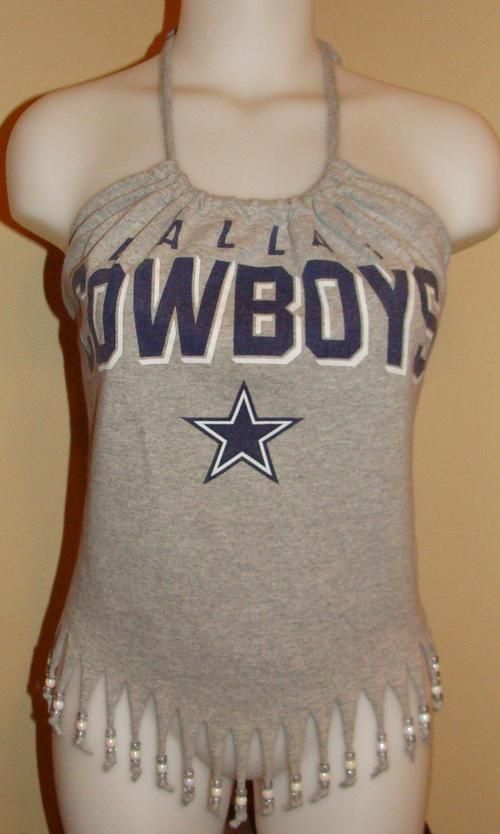 Womens Dallas Cowboys NFL Football Shirt Halter Top DiY  