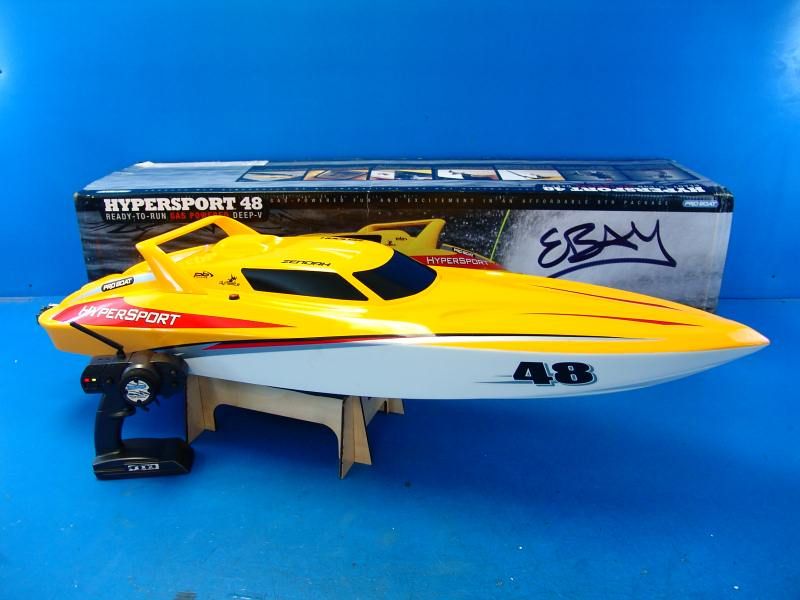 Pro Boat HyperSport 48 Deep V RTR 2.4GHz 2.4 Gas G26M R/C RC Zenoah 