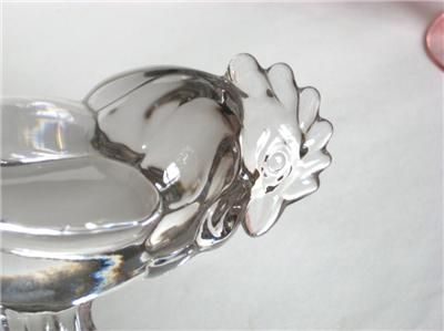 Vintage New Martinsville Crystal Glass Hen Figure  