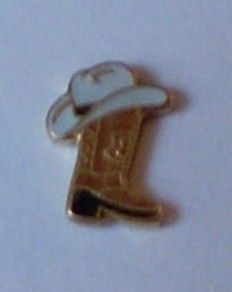 Cowboy Boot & Hat Floating Charm for Lockets #75  
