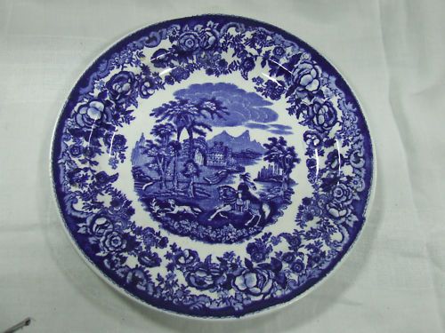 old PLATE flow blue e MAASTRICHT holland  