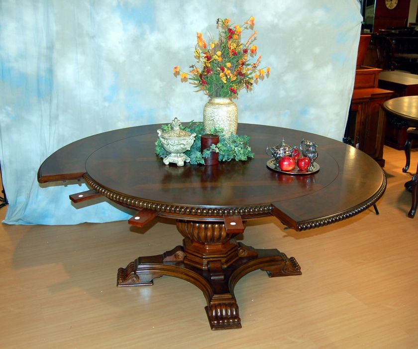 Large Round Mahogany Dining Set  