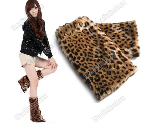 40cm Women Lower Leg Ankle Warmer Shoes Boot Sleeves Cover multi 