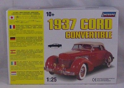 LINDBERG 1937 CORD CONVERTIBLE 1/25 MODEL KIT NIB  