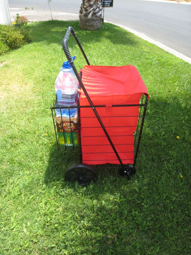 FOLDING SHOPPING/LAUNDRY CART DOUBLE BASKET  JUMBO  