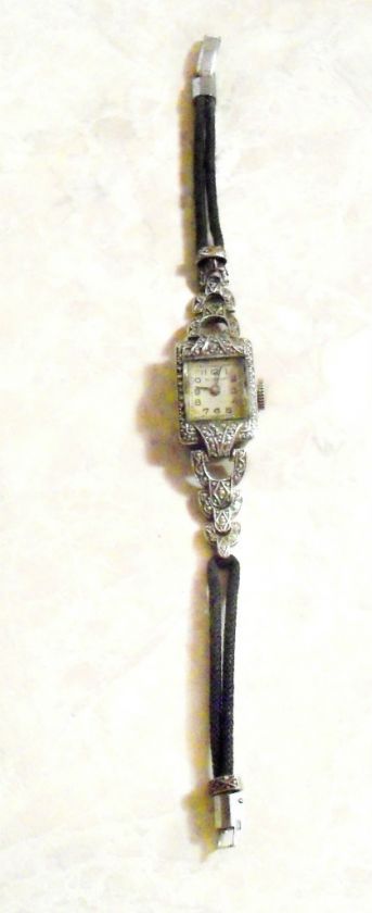 BUCHERER WRISTWATCH WOMANS WATCH MARCASITE STERLING  