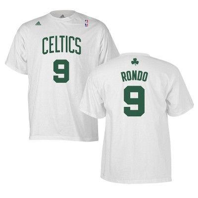 Boston Celtics Rajon Rondo WHT Jersey T Shirt sz XL  