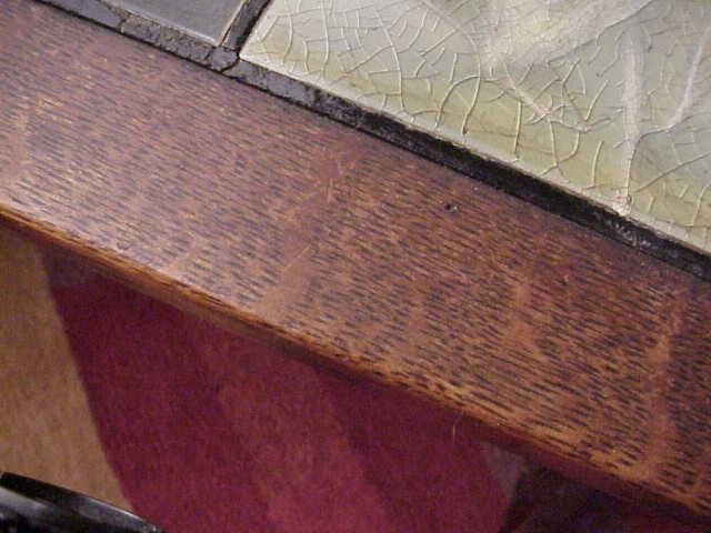 Antique Arts & Crafts Mission Oak Tile Top Table Bench Rookwood 