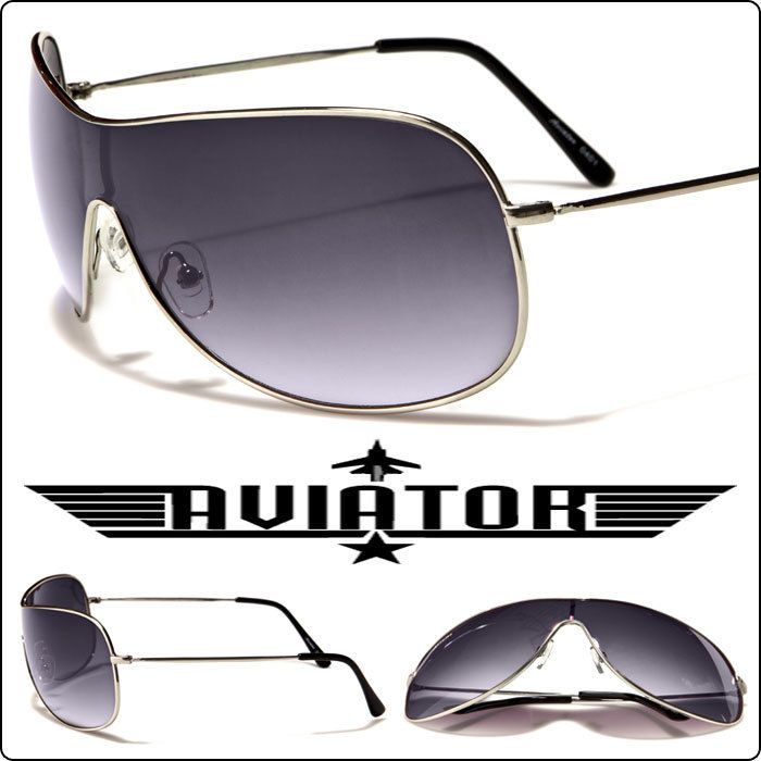 Fashion Aviator Designer Sunglasses Mens Womens Shield Style One Size 