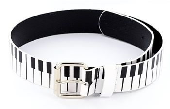 Genuine Leather PIANO Belt   80s Retro Style  