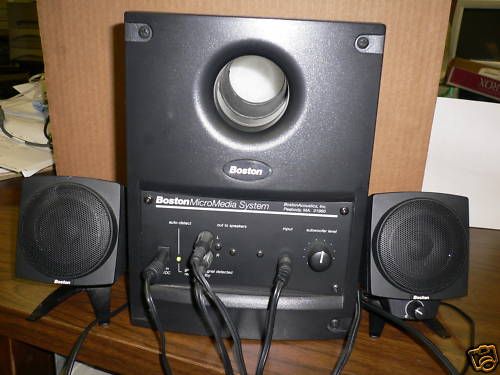 Boston Acoustics MicroMedia System Subwoofer w/SPK Set.  