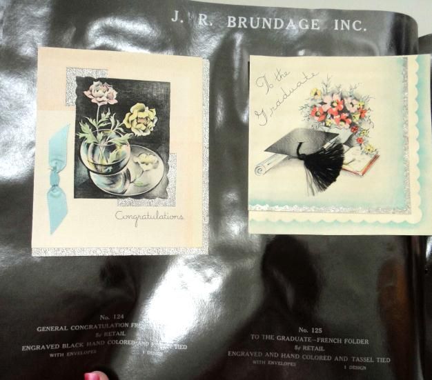 1937 vintage GREETING CARD SAMPLE BOOK brundage ★  