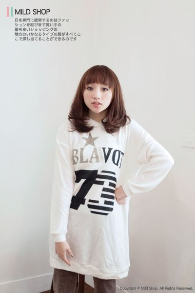 Women Japanese Korean Style Fashion Word Number Knitting Hooded Long 