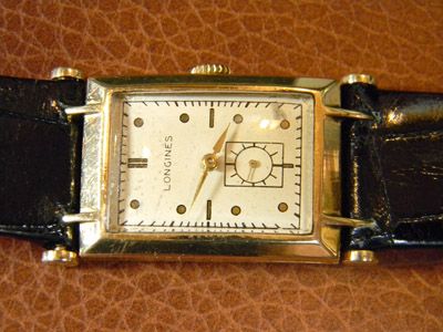 14K Gold Longines Watch with Alligator Band  