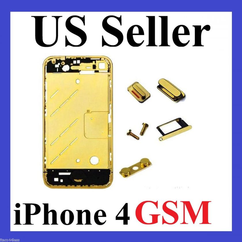 iphone 4 mid frame assembly bezel housing + buttons + sim tray 