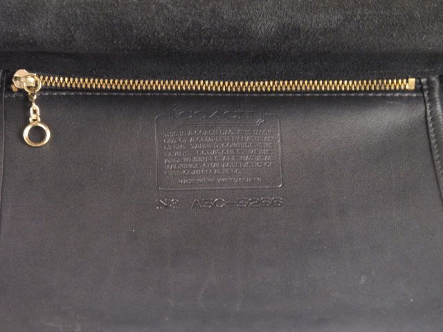 Vintage Coach Black Leather Beekman Briefcase 5266  