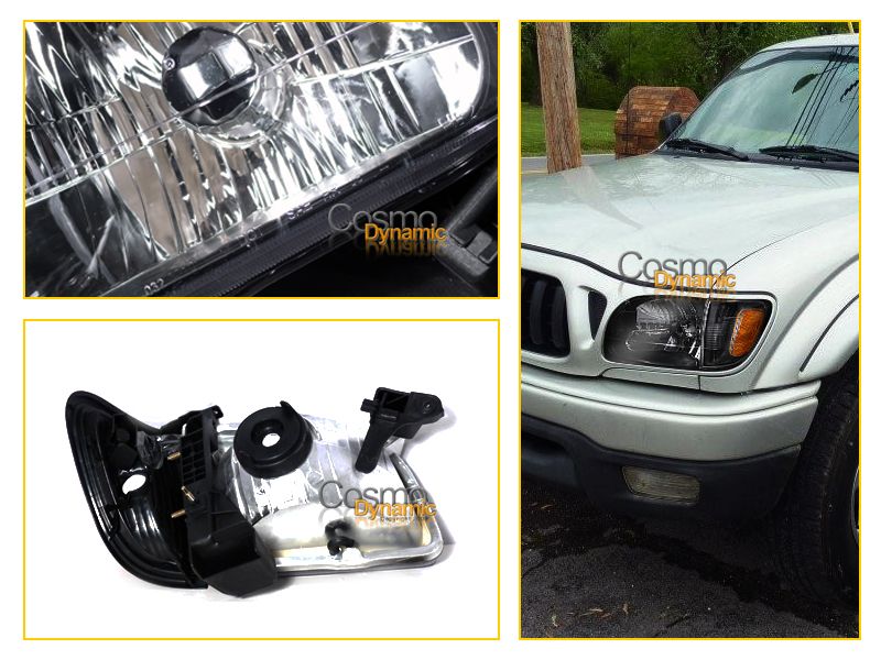 TACOMA PICKUP 4PC JDM BLK HEAD LIGHTS W/PARKING SIGNAL  