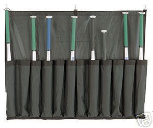 BH1000 Bat Caddy Portfolio Holds 12 Bats Attaches Fence  