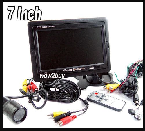 TFT LCD MONITOR Car REARVIEW BACKUP Waterproof IR Night Vision 