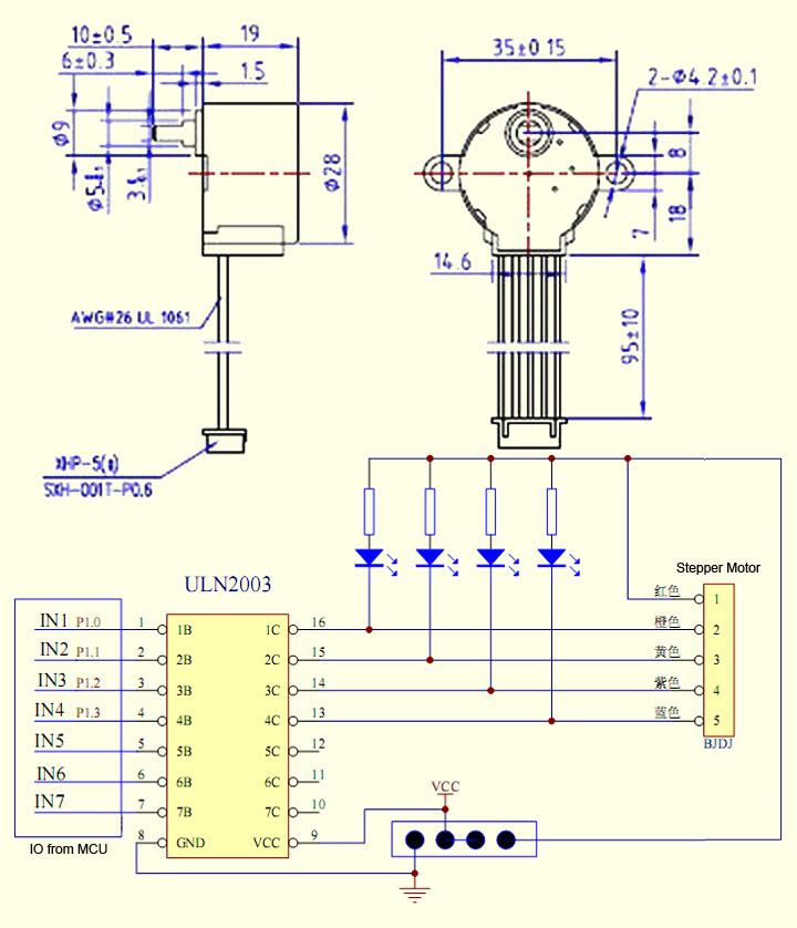 description 5 line 4 phase can be driven by ordinary uln2003 chip can 