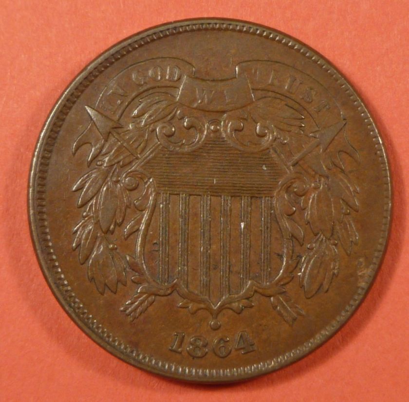 Super AU 1864 LM Two Cent Piece == AZ4COINS 