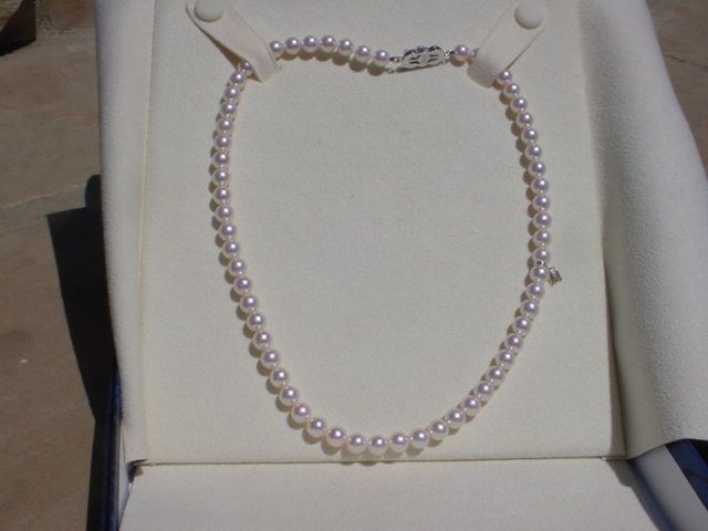 SS~MIKIMOTO 7MM 6.5 MM AA1 PRINCESS PEARL STRAND CERT  