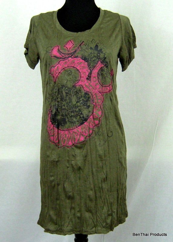 OHM OM AUM T Shirt Tunic Tank TOP Mini Dress New S M L  