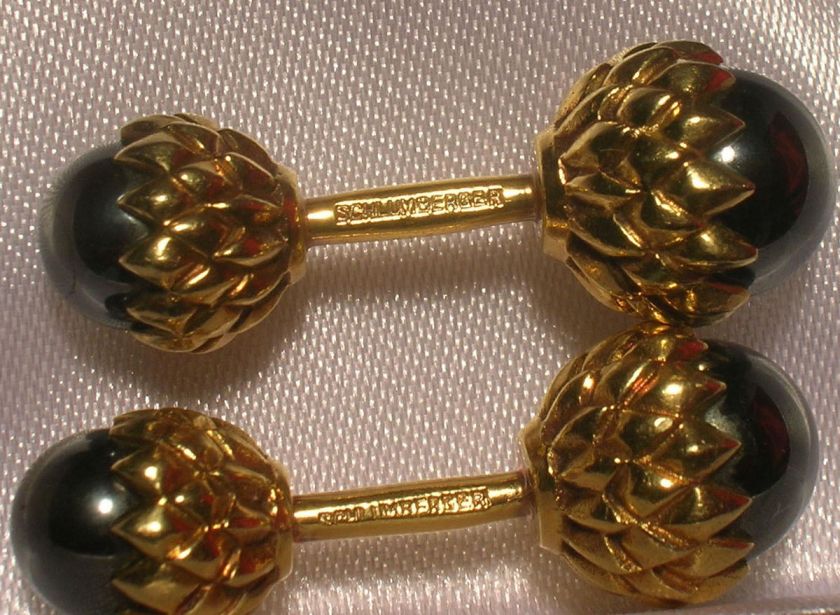   Jean Schlumberger Acorn Cufflinks Estate Mens Jewelry 16.5 gr  