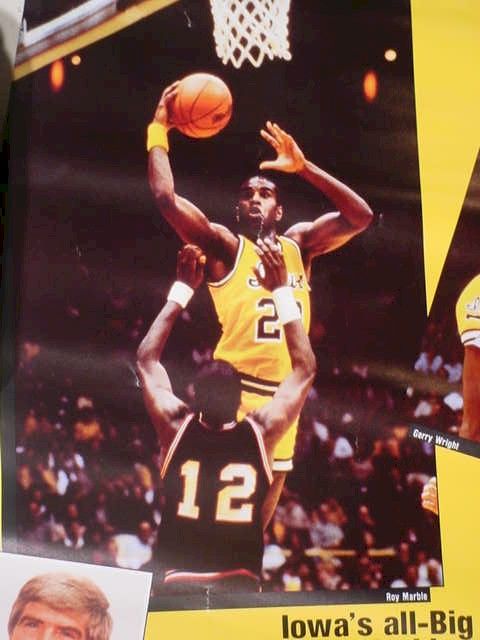   Hawkeyes 1986 1987 Football Basketball Double sided Schedule Poster