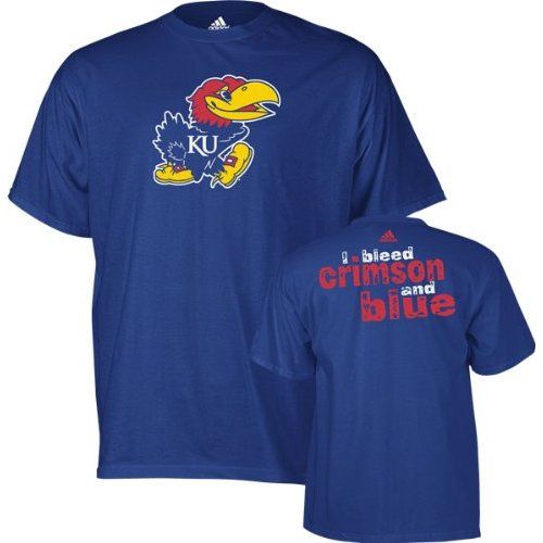   on front and distressed I Bleed Crimson and Blue design on the back